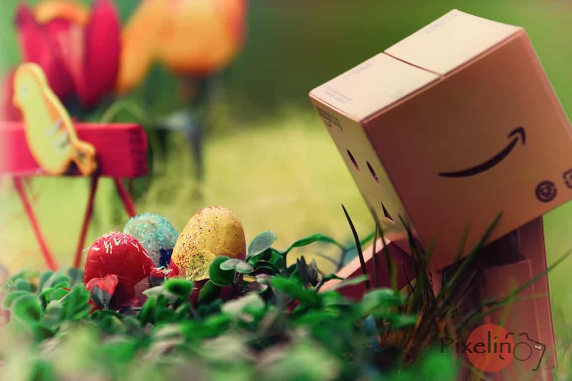 Danbo findet Ostereier im Zoo Rostock