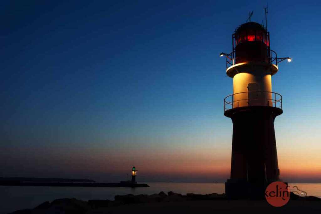 Blaue Stunde in Warnemünde