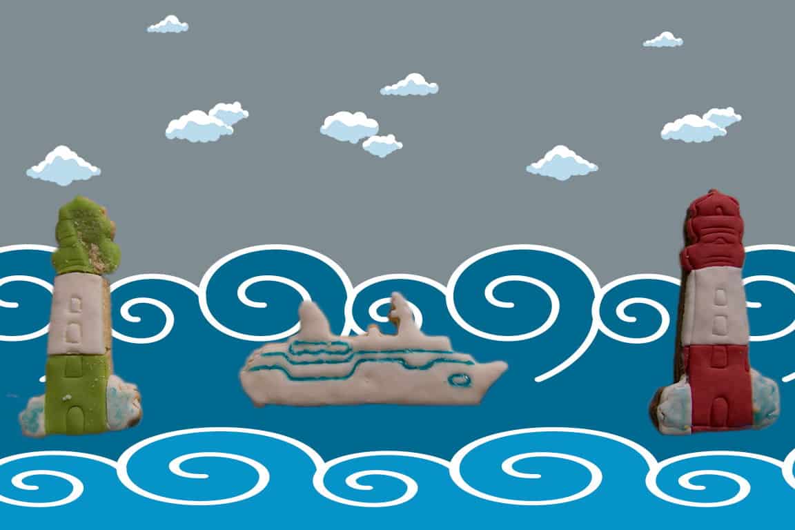 Warnemünde aus Keksen gebacken